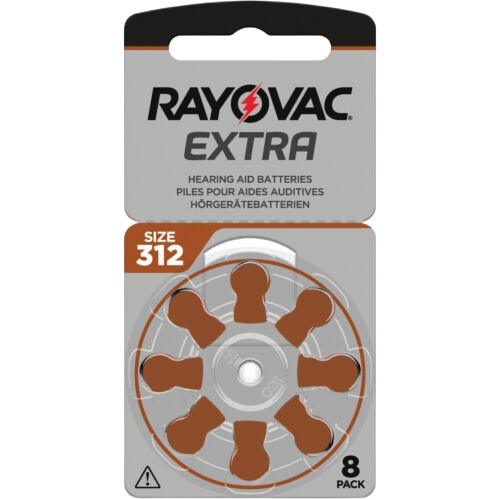 60x Hörgerätebatterien Rayovac 312 Extra Advanced PR41 Knopfzelle - 10x 6er Pack