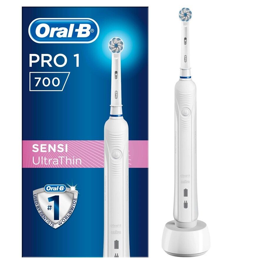 Elektrische Zahnbürste Pro 1 700 Sensi Clean Ultra Thin Plaque-Entfernung