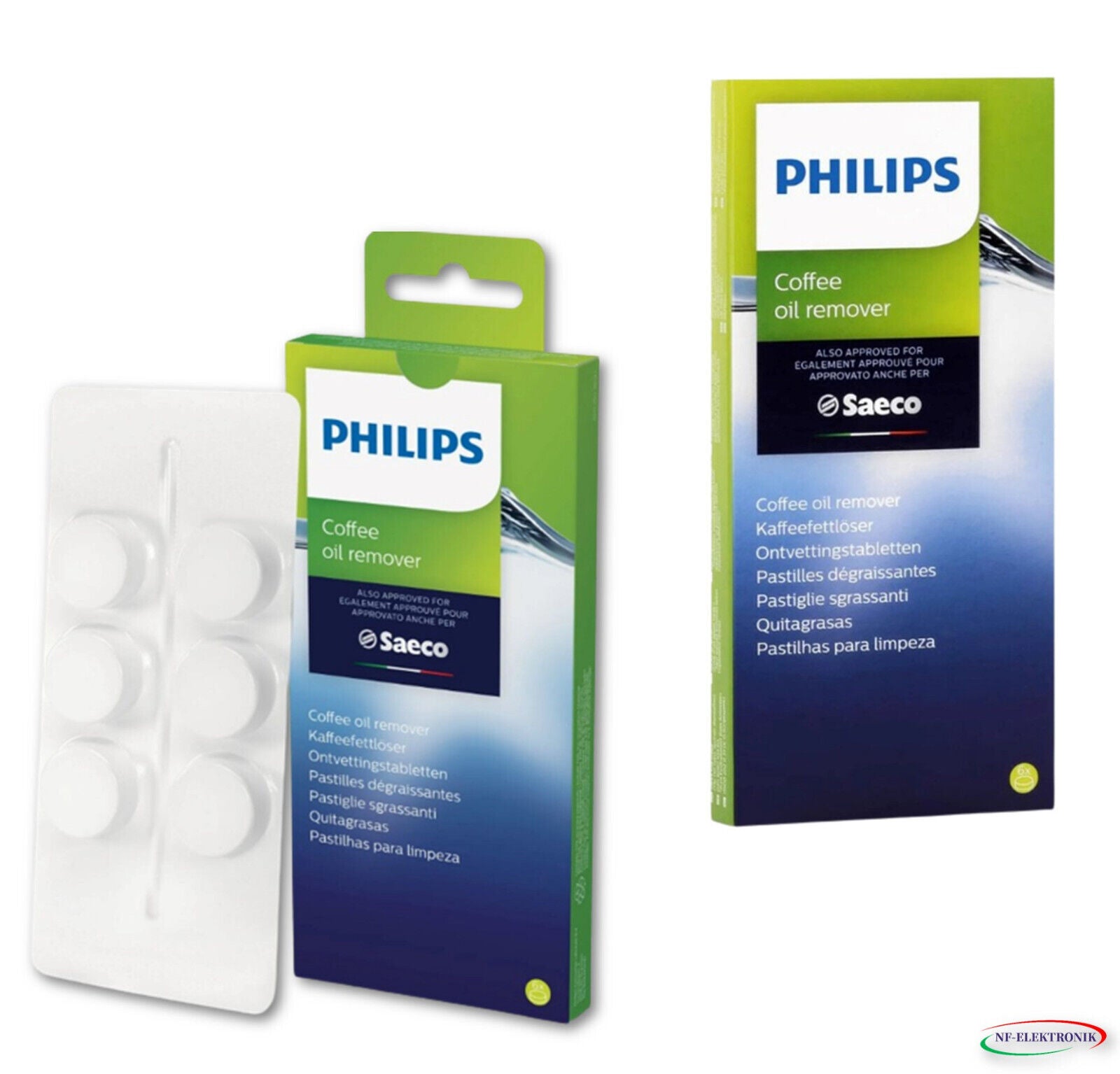 Philips Reinigungstabletten Kaffeefettlösende Tabletten für Kaffeevollautomaten SaecoCA6704/10