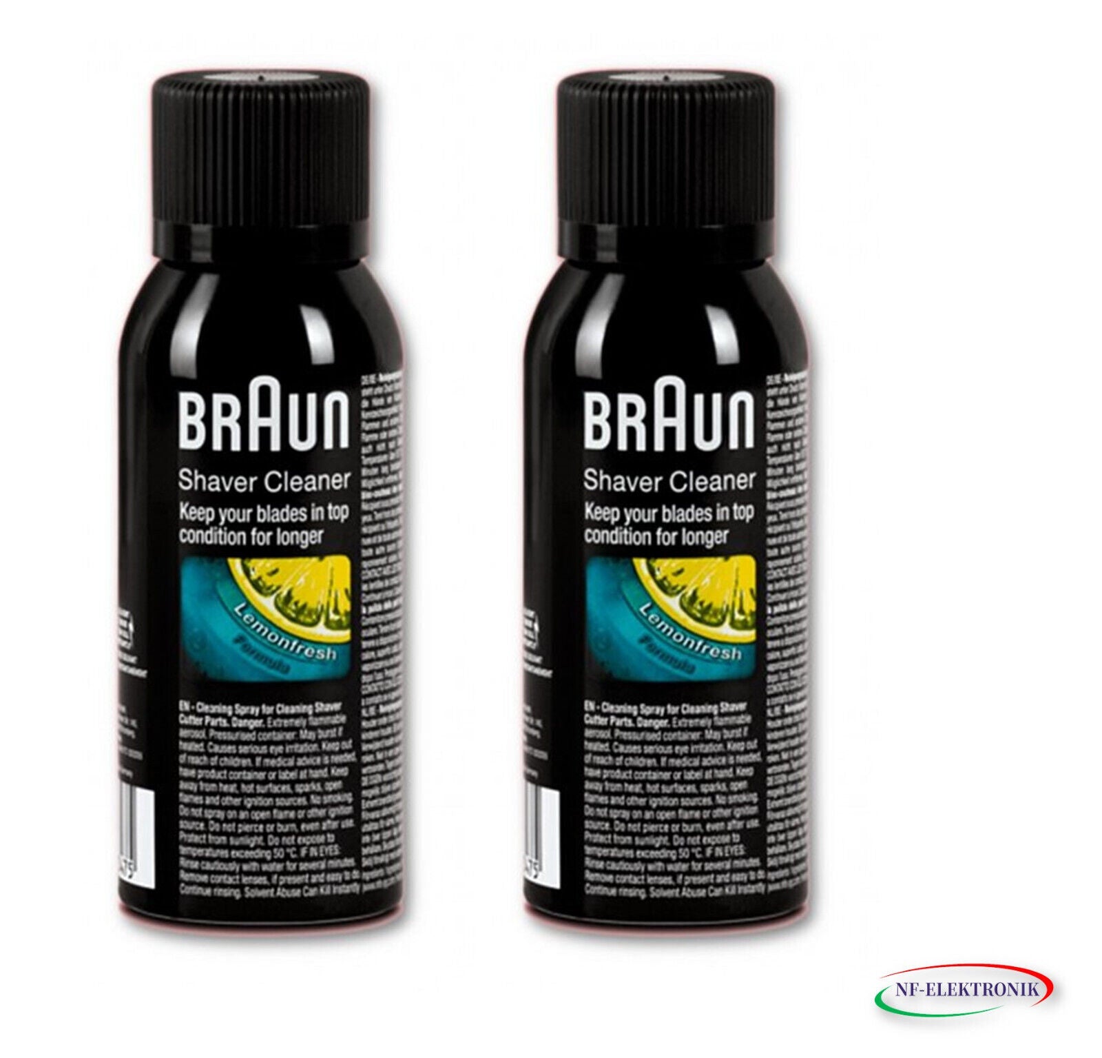 2x Braun Reinigungsspray für Rasierapparat Shaver Cleaner 100ml