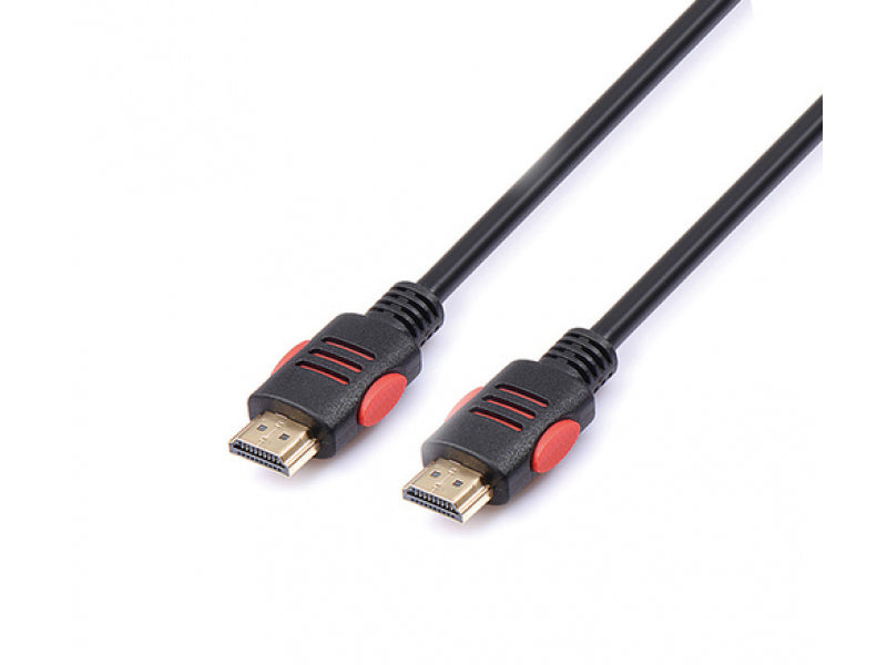 Reekin HDMI Kabel - 1 0 Meter - FULL HD 4K Black/Red (High Speed w. Eth.