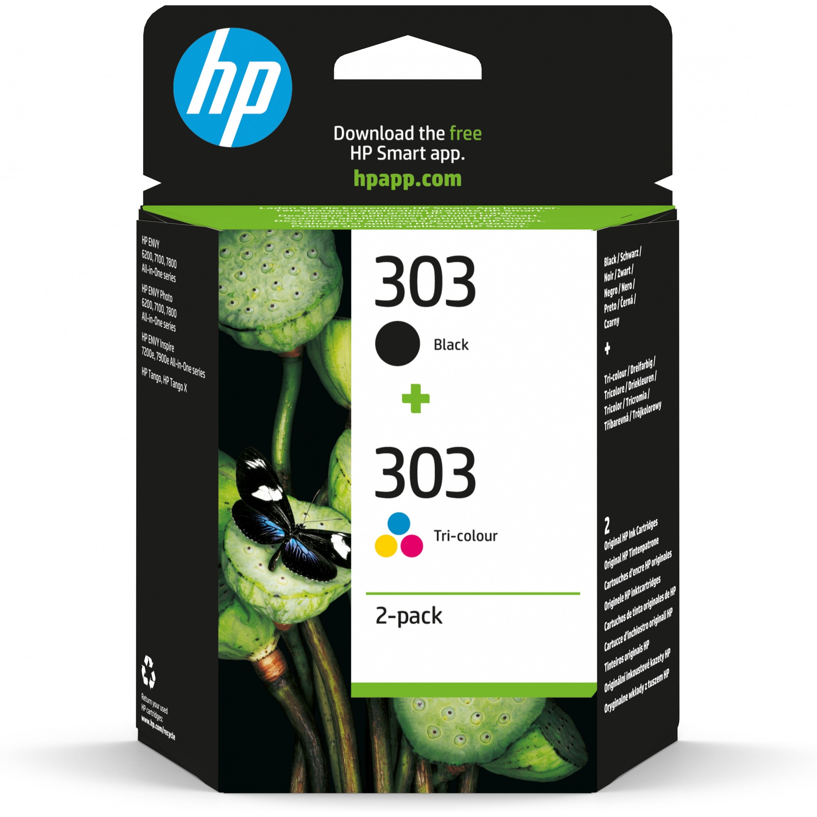 HP Druckerpatrone Tintenpatrone 303 3YM92AE Multipack Schwarz & Color (Cyan/Magenta/Gelb)