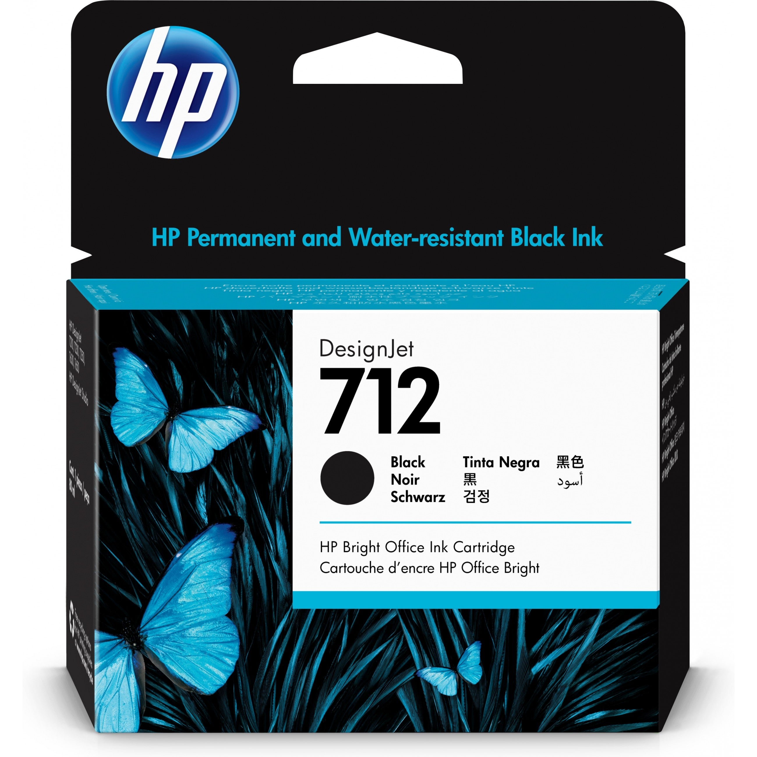 HP Druckerpatrone Tintenpatrone 712 3ED71A Schwarz 80ml