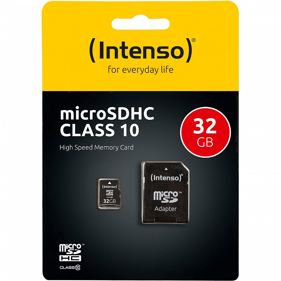 Intenso 32 GB micro SD Karte 32GB Class 10 Speicherkarte SDHC mit SD Adapter