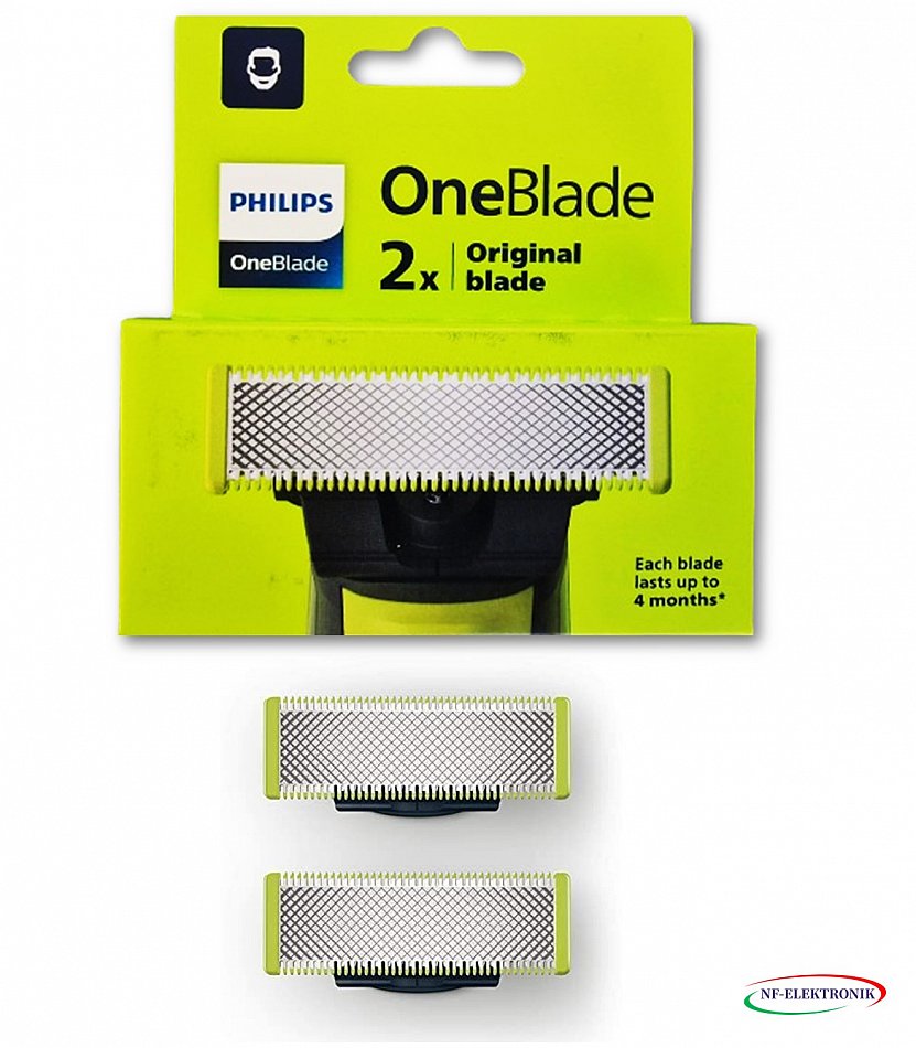 ORIGINAL Ersatzklingen für alle OneBlade Trimmer PHILIPS QP220/50 2er Pack NEU