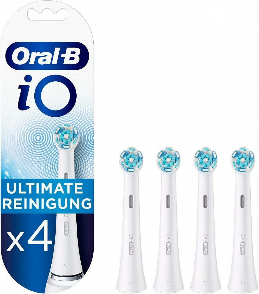 4x Oral-B iO Ultimative Reinigung Ersatz- Aufsteckbürste iO Technologie, weiß