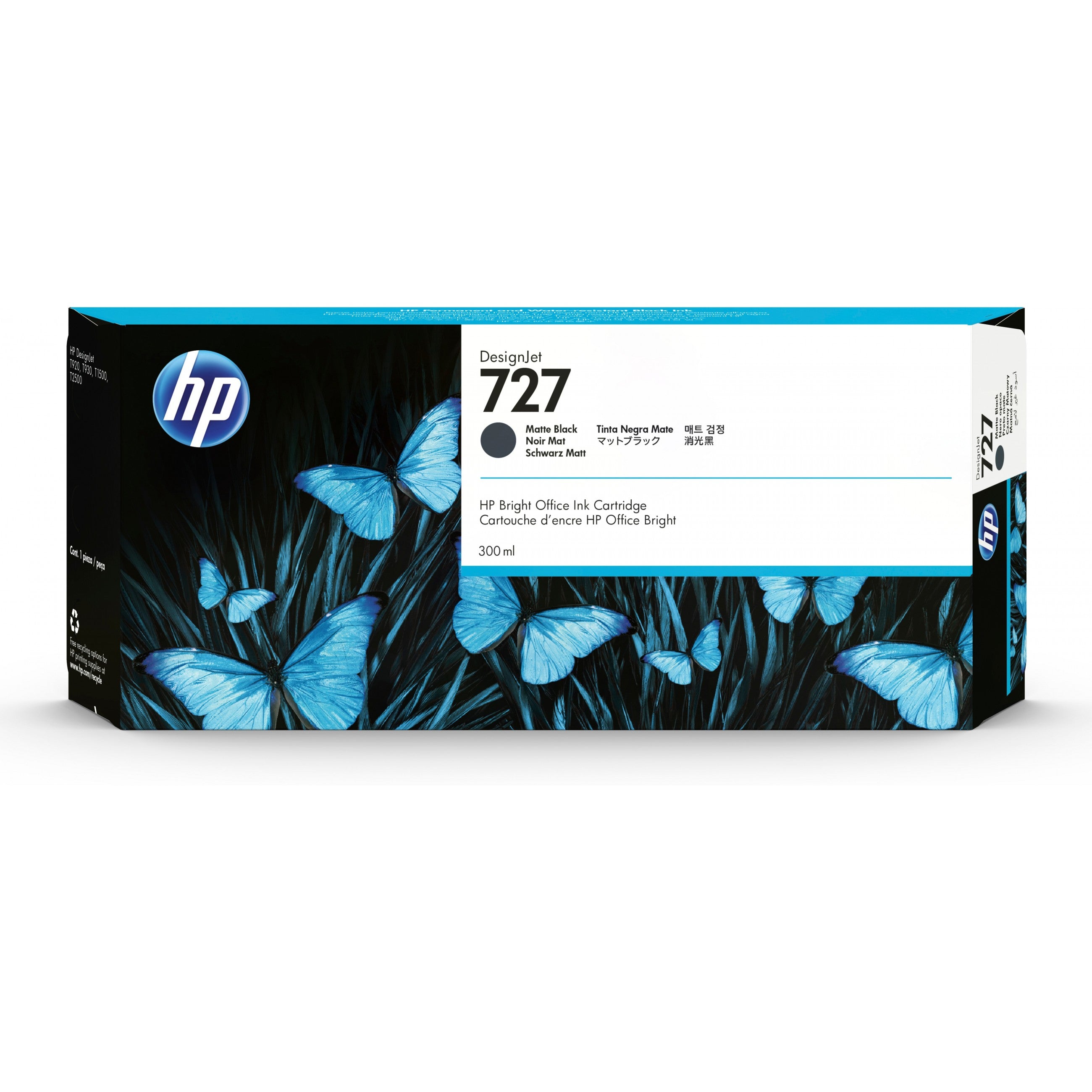 HP Druckerpatrone Tintenpatrone 727 C1Q12A Schwarz