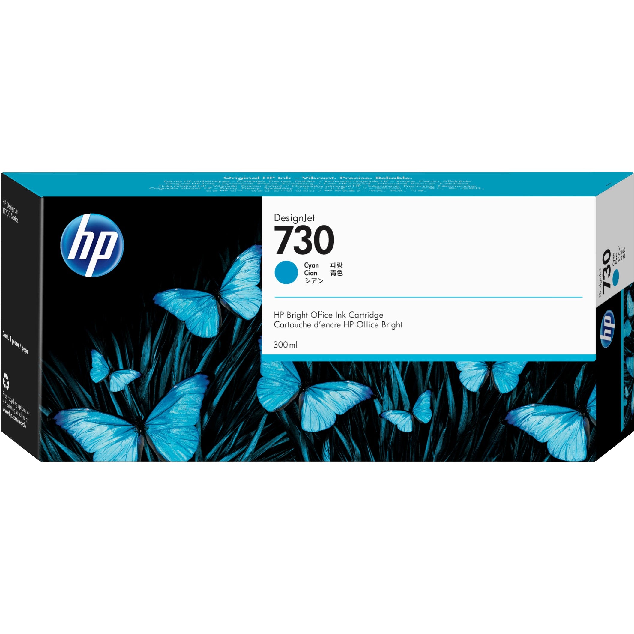 HP Druckerpatrone Tintenpatrone 730 P2V68A Cyan