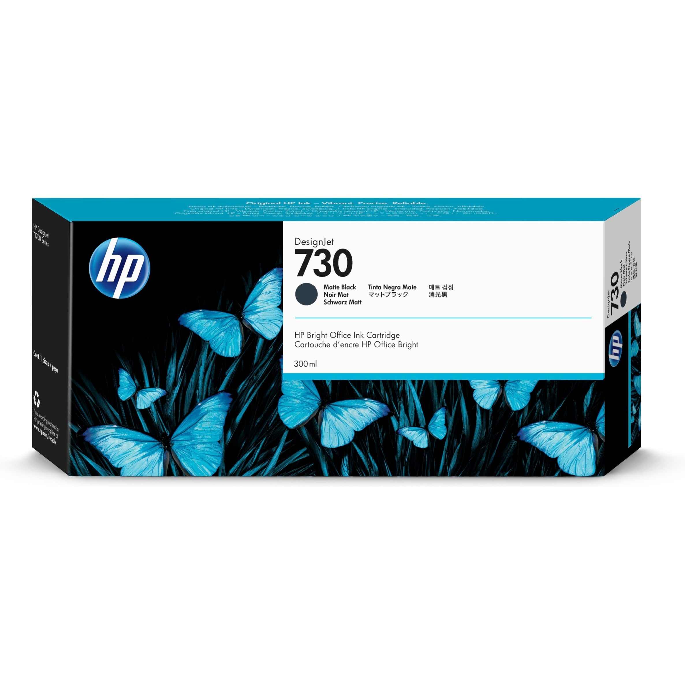 HP Druckerpatrone Tintenpatrone 730 P2V71A Schwarz Matt