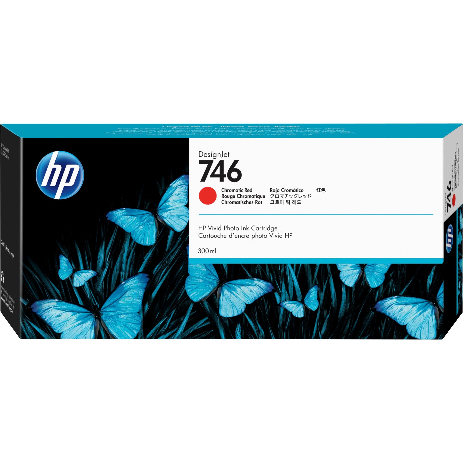 HP Druckerpatrone Tintenpatrone 746 P2V81A Rot Chrom