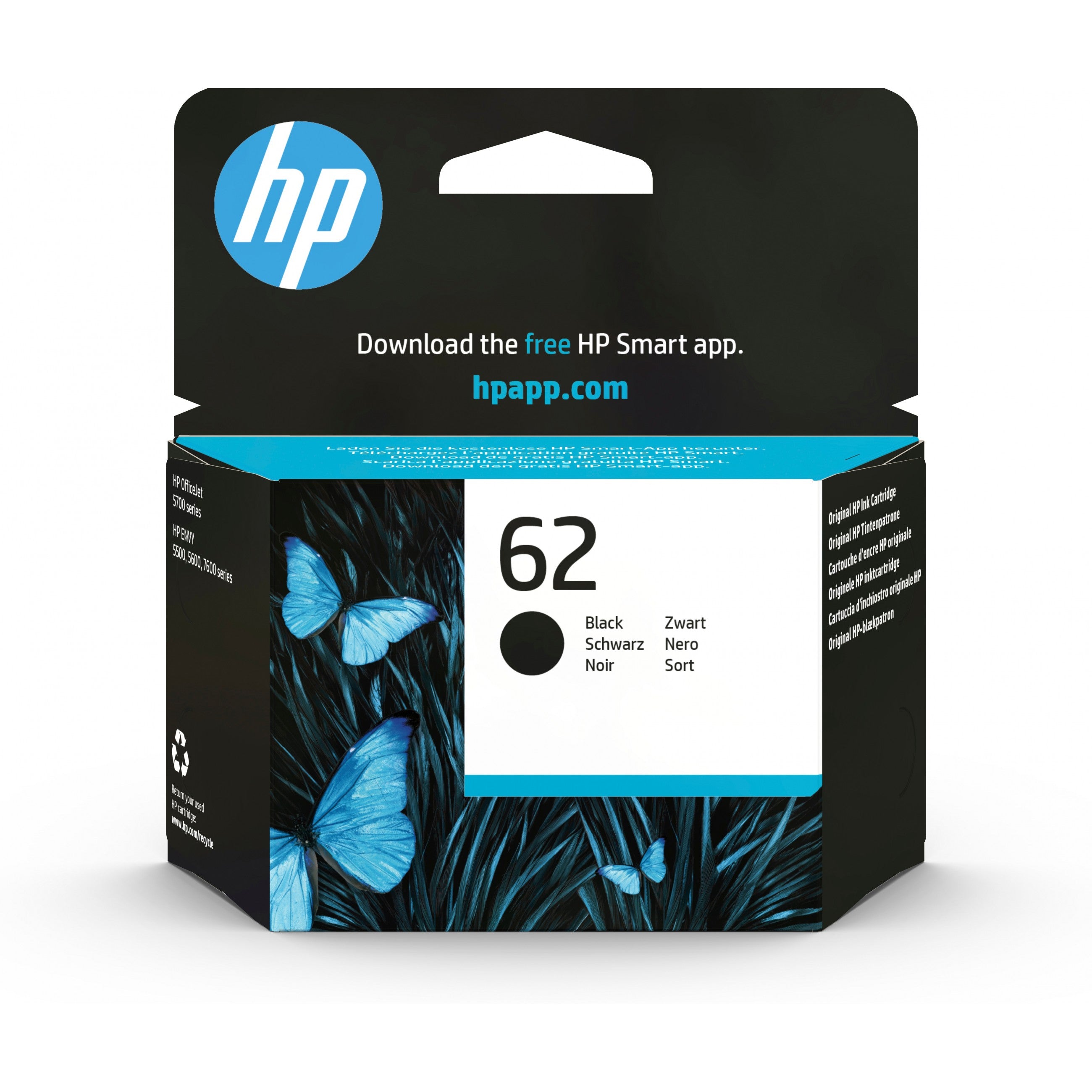 HP Druckerpatrone Tintenpatrone 62 C2P04AE Schwarz