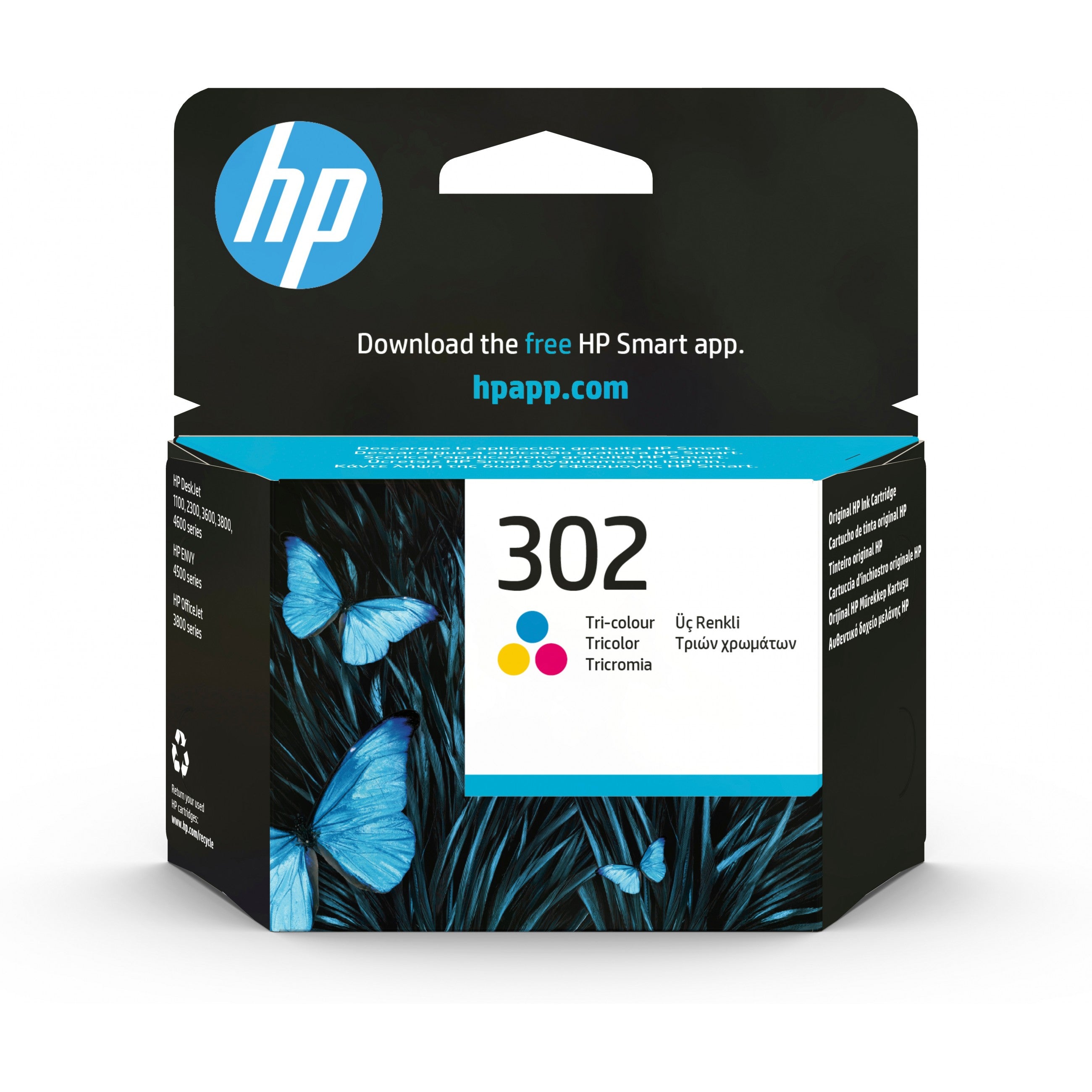 HP Druckerpatrone Tintenpatrone 302 F6U65AE Color (Cyan/Magenta/Gelb)