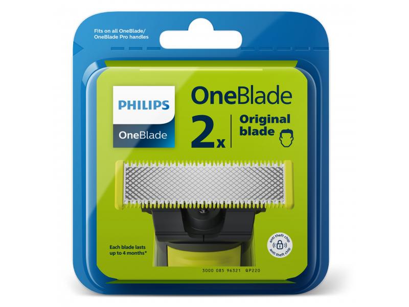 Philips OneBlade Ersatzklinge 2x Original Rasierklingen QP220/50