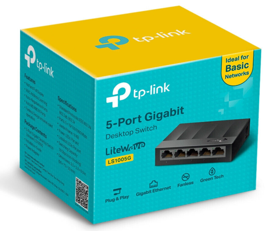 TP-Link Verteiler Switch LS1005G LiteWave 5 Port Gigabit 1000Mbit/s Netzwerk