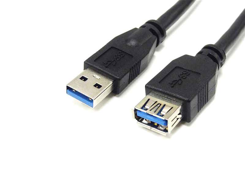 Reekin USB 3.0 Kabel - Male-Female - 1 0 Meter (Schwarz)