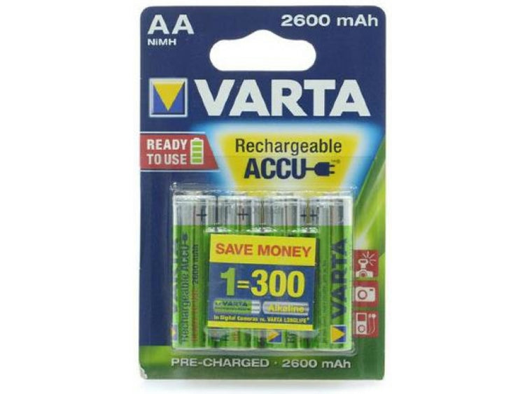 Varta Akku NiMH Mignon AA 2600mAh Blister (4er Pack) 05716 101 404