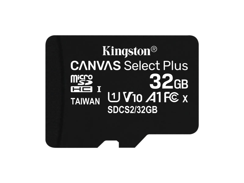 Kingston MicroSDHC 32GB Canvas Select Plus SDCS2/32GB-2P1A