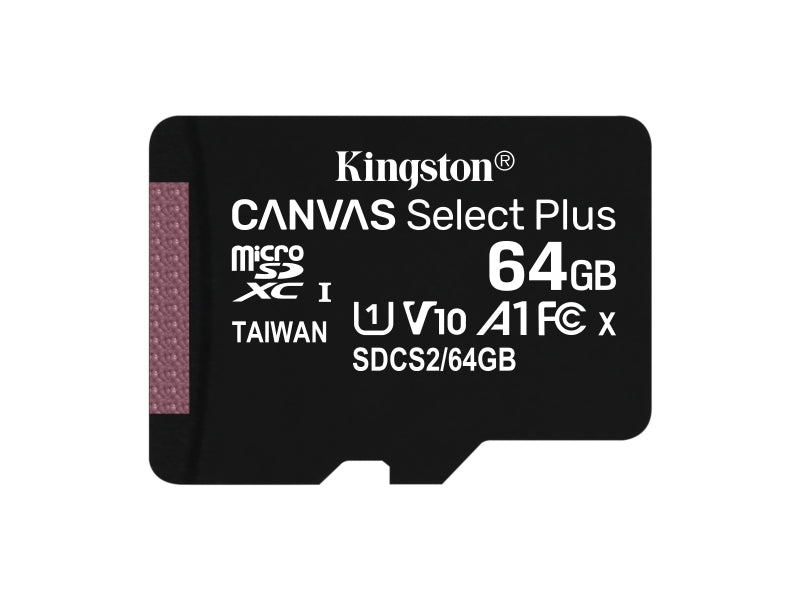 Kingston MicroSDXC 64GB Canvas Select Plus SDCS2/64GB-3P1A