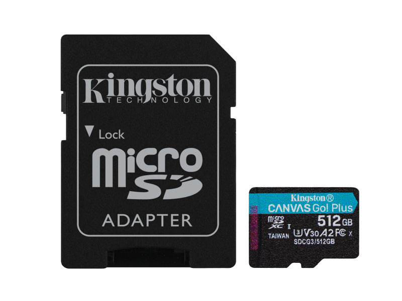 Kingston Canvas Go Plus MicroSDXC 512GB + Adapter SDCG3/512GB