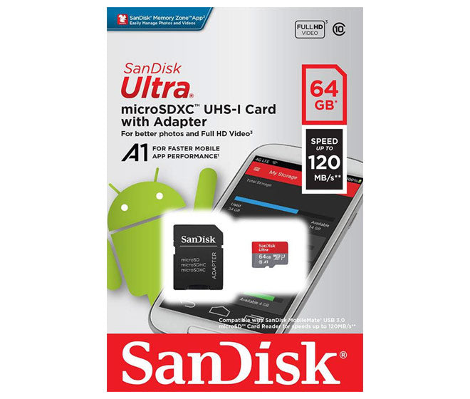 SanDisk MicroSDXC Ultra 64GB SDSQUA4-064G-GN6MA