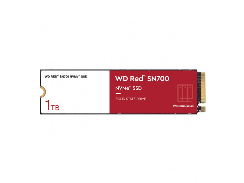 WD SSD Red SN700 1TB NVMe M.2 PCIE Gen3 - Solid State Disk - WDS100T1R0C