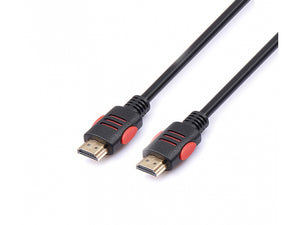 Reekin HDMI Kabel - 10 0 Meter - FULL HD 4K Black/Red (High Speed w. Eth.)