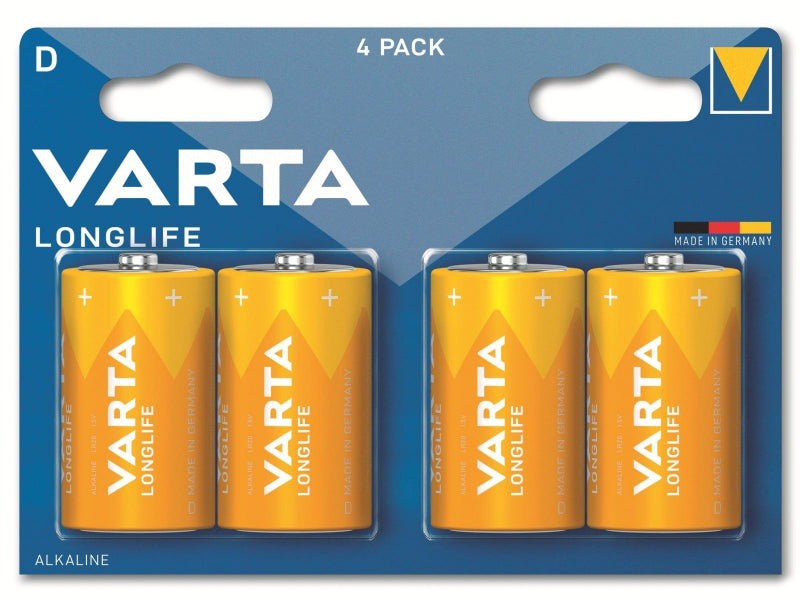 Varta Batterie Alkaline  Mono  D  LR20  1.5V - Longlife  Blister (4-Pack)