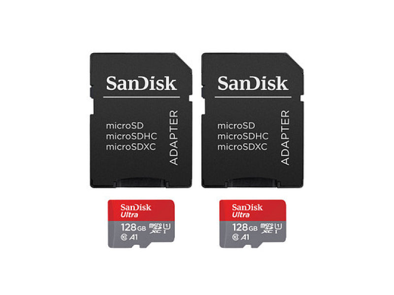 SanDisk Ultra microSDXC 128GB 140MBs+Adapt 2Pack SDSQUAB-128G-GN6MT