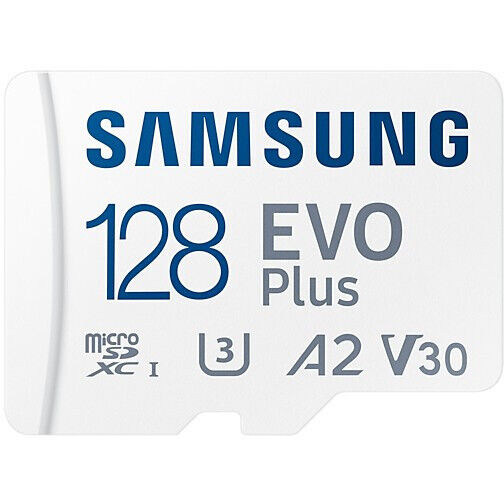 Samsung 128 GB Speicherkarte EVO Plus Micro SD SDXC 130MB/s +Adapter