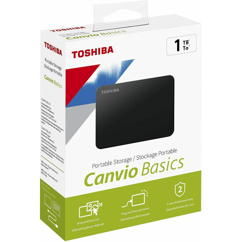 2.5 Zoll Externe Festplatte 1TB TOSHIBA CANVIO 2.5" USB 3.2 GEN 1 HDTB510EK3AA